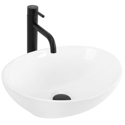 Rea Sofia oval bordmonteret vask hvid 41 x 34,5 x 15 cm 1 stk