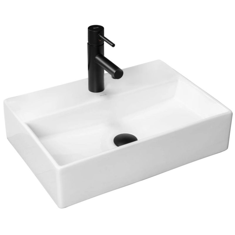 Rea Valeria N rektangulær bordmonteret vask hvid 50,5 x 35,5 x 12,5 cm 1 stk