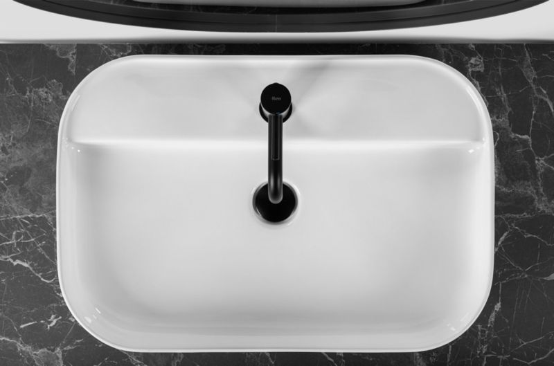 Rea Verona bordmonteret vask rektangulær hvid 65 x 44 x 12 cm 1 stk