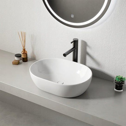 Keramisk Bordhåndvask Oval Hvid 49 x 35 cm | 5904890440630