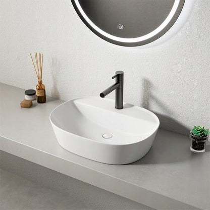 Keramisk Bordhåndvask Oval 50x38 cm Hvid 1 stk. | 5904890435919
