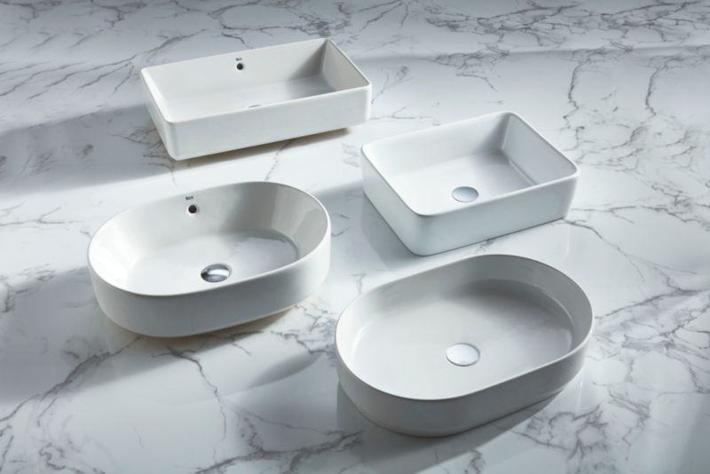 Keramisk Bordhåndvask Domus 55 x 39 cm Hvid