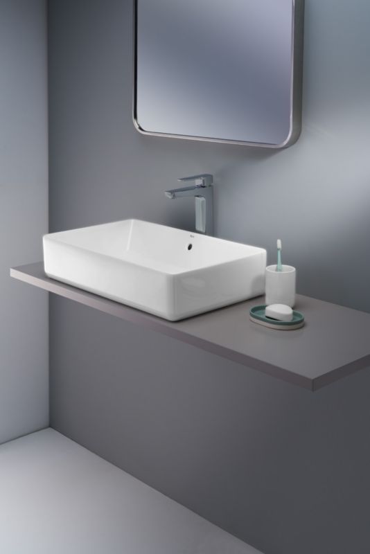 Roca Domus bordmonteret vask 60 x 37 cm hvid