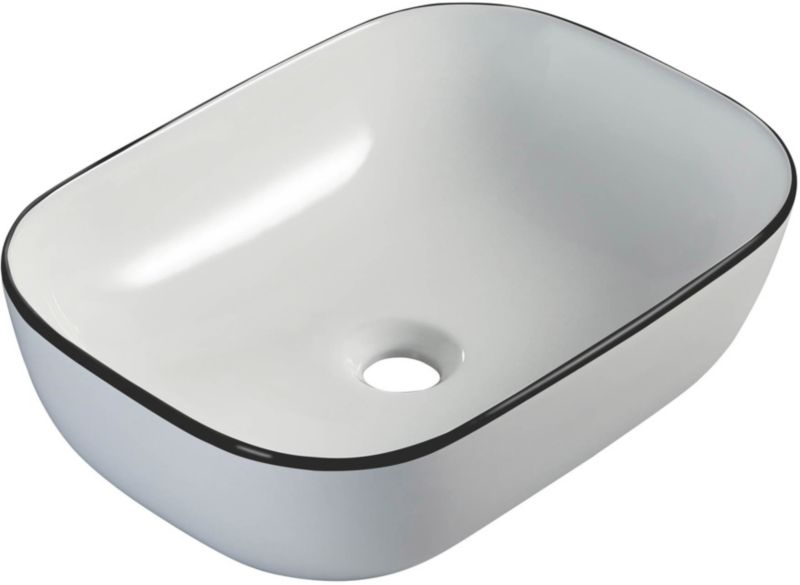 Nablatovask Sepio Circle 45,5 x 32 cm Sort og Hvid