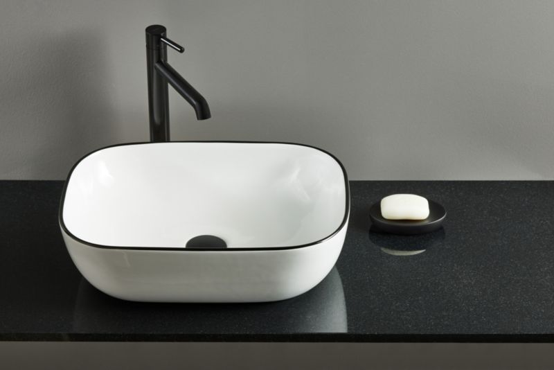 Nablatovask Sepio Circle 45,5 x 32 cm Sort og Hvid