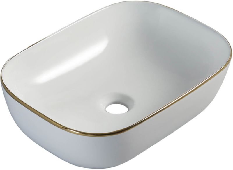 Sepio bordmonteret vask 45,5 x 32 cm i guld