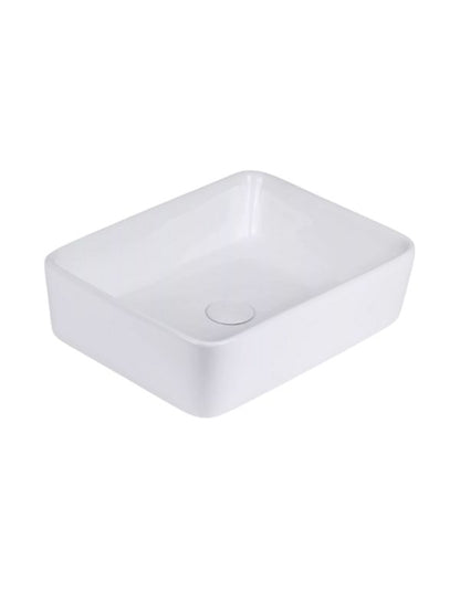 Keramisk Bordhåndvask Aura Rektangulær 47x38 cm Hvid Blank