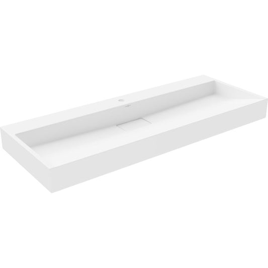 Bordmonteret vask i konglomerat 1/O Mexen Ava 120 x 46 cm hvid 1 stk.