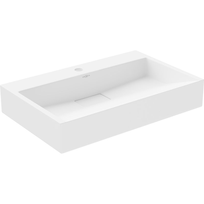 Bordmonteret vask i konglomerat 1/O Mexen Ava 60 x 38 cm hvid 1 stk.