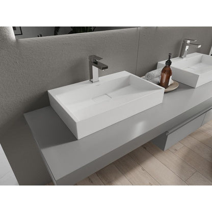 Bordmonteret vask i konglomerat 1/O Mexen Ava 60 x 38 cm hvid 1 stk.