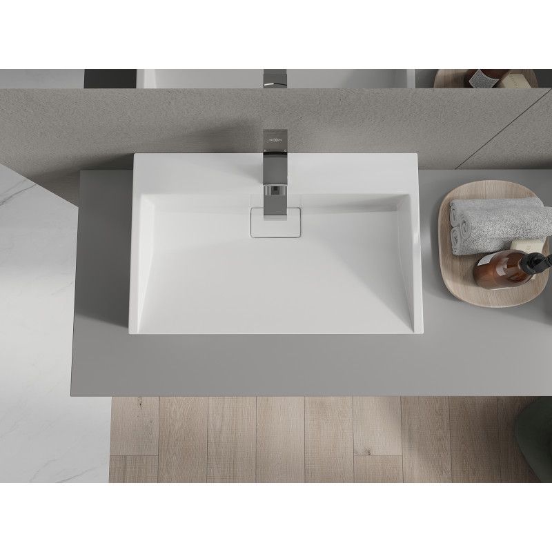 Bordmonteret vask i konglomerat 1/O Mexen Ava 60 x 38 cm hvid 1 stk.