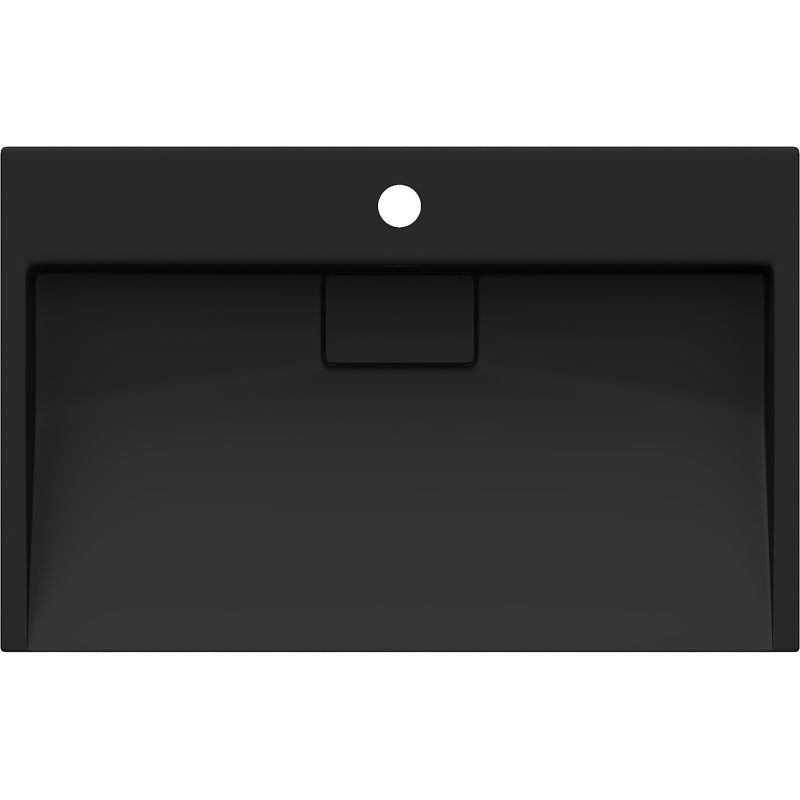 Bordmonteret vask i konglomerat 1/O Mexen Ava 60 x 38 cm sort 1 stk.