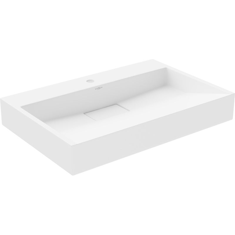 Bordmonteret vask i konglomerat 1/O Mexen Ava 70 x 46 cm hvid 1 stk.