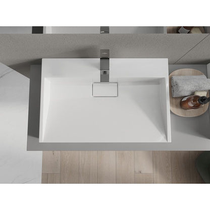 Bordmonteret vask i konglomerat 1/O Mexen Ava 70 x 46 cm hvid 1 stk.