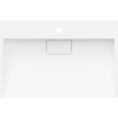 Bordmonteret vask i konglomerat 1/O Mexen Ava 70 x 46 cm hvid 1 stk.