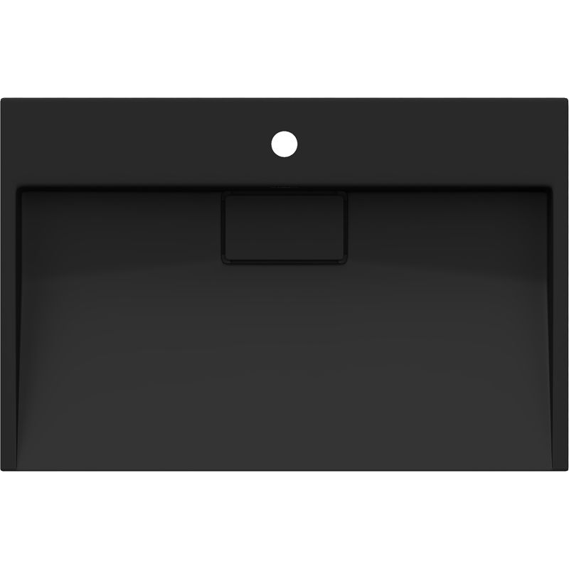 Bordmonteret vask i konglomerat 1/O Mexen Ava 70 x 46 cm sort 1 stk.