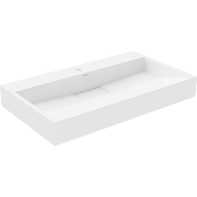 Bordmonteret vask i konglomerat 1/O Mexen Ava 80 x 46 cm hvid 1 stk.