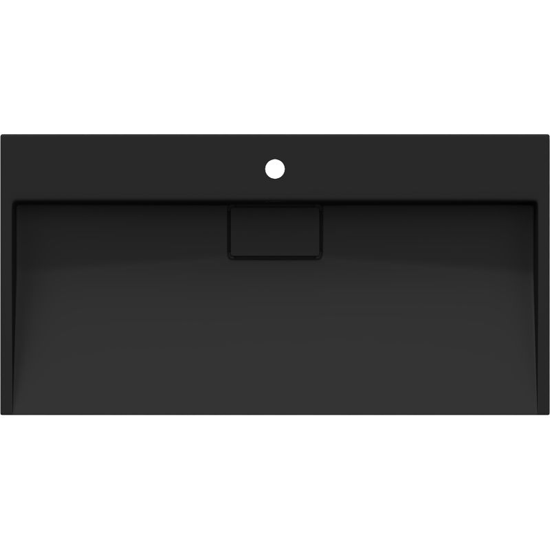 Bordmonteret vask i konglomerat 1/O Mexen Ava 90 x 46 cm mat-sort 1 stk.