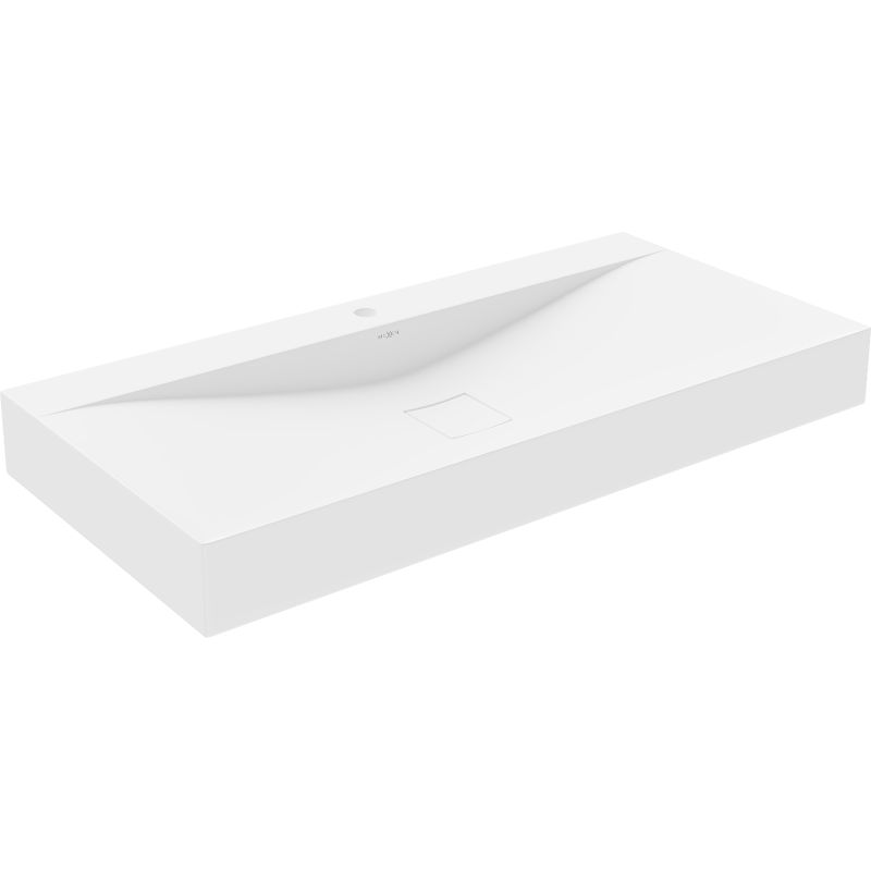 Bordmonteret vask i konglomerat 1/O Mexen Poli 100 x 48 cm hvid 1 stk.
