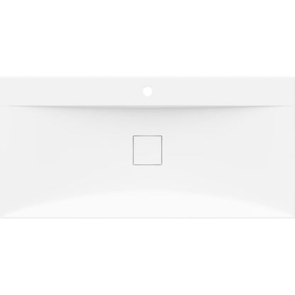 Bordmonteret vask i konglomerat 1/O Mexen Poli 100 x 48 cm hvid 1 stk.