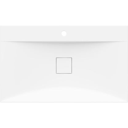 Bordmonteret vask i konglomerat 1/O Mexen Poli 80 x 48 cm hvid 1 stk.
