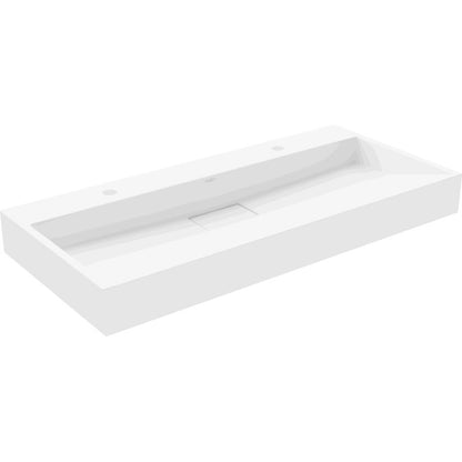 Bordmonteret vask i konglomerat 2/O Mexen Ava 100 x 46 cm hvid 1 stk.