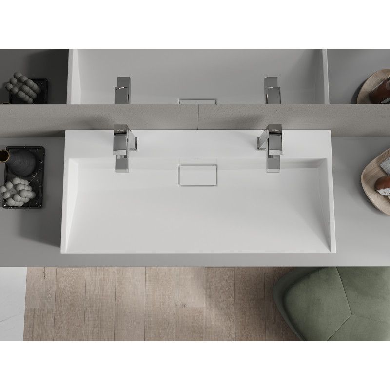 Bordmonteret vask i konglomerat 2/O Mexen Ava 100 x 46 cm hvid 1 stk.