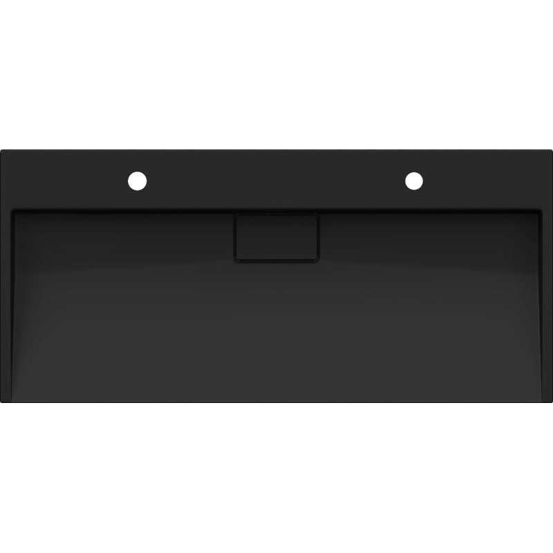 Bordmonteret vask i konglomerat 2/O Mexen Ava 100 x 46 cm sort 1 stk.