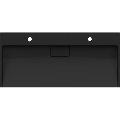 Bordmonteret vask i konglomerat 2/O Mexen Ava 100 x 46 cm sort 1 stk.