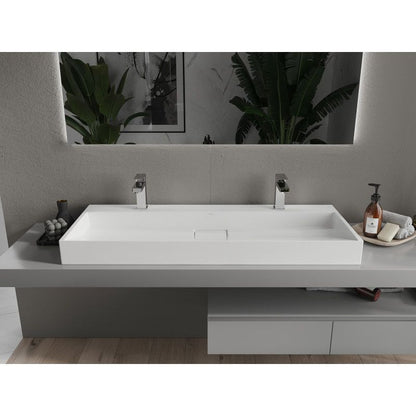 Bordmonteret vask i 2/O konglomerat Mexen Ava 120 x 46 cm hvid 1 stk.
