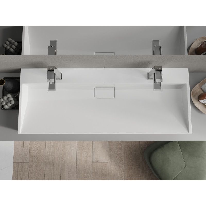 Bordmonteret vask i 2/O konglomerat Mexen Ava 120 x 46 cm hvid 1 stk.
