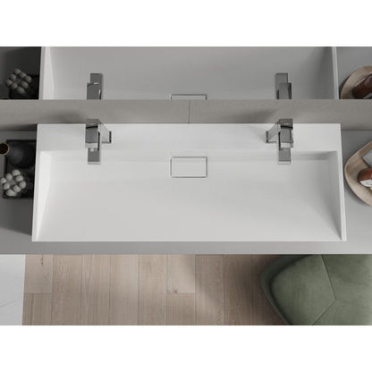 Bordmonteret vask i 2/O konglomerat Mexen Ava 120 x 46 cm hvid 1 stk.