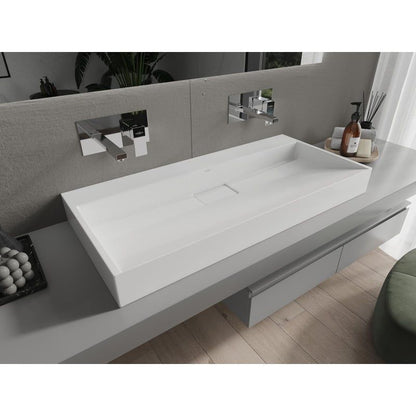 Bordmonteret vask i B/O-konglomerat Mexen Ava 100 x 46 cm hvid 1 stk.