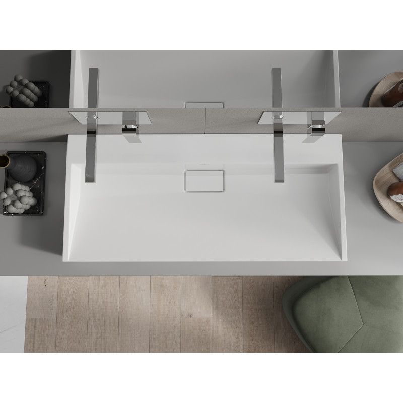 Bordmonteret vask i B/O-konglomerat Mexen Ava 100 x 46 cm hvid 1 stk.