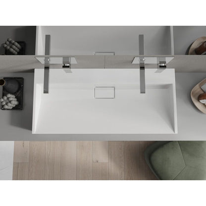 Bordmonteret vask i B/O-konglomerat Mexen Ava 100 x 46 cm hvid 1 stk.