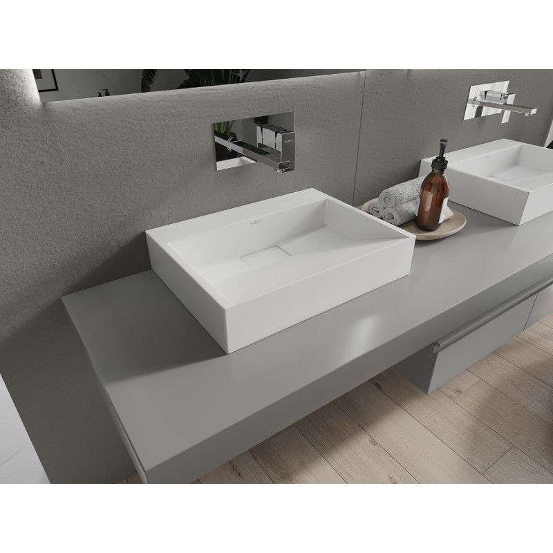 Bordmonteret vask i B/O-konglomerat Mexen Ava 50 x 38 cm hvid 1 stk.