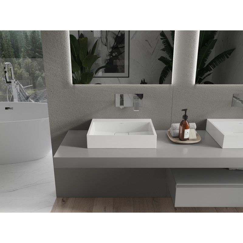 Bordmonteret vask i B/O-konglomerat Mexen Ava 50 x 38 cm hvid 1 stk.