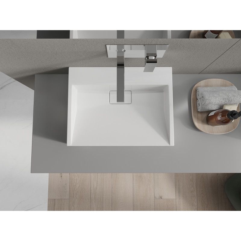 Bordmonteret vask i B/O-konglomerat Mexen Ava 50 x 38 cm hvid 1 stk.