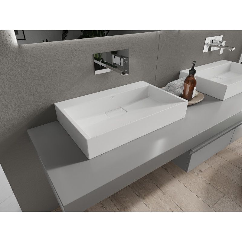 Bordmonteret vask i B/O-konglomerat Mexen Ava 60 x 38 cm hvid 1 stk.