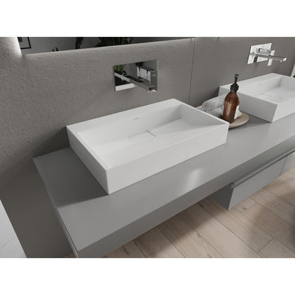 Bordmonteret vask i B/O-konglomerat Mexen Ava 60 x 38 cm hvid 1 stk.