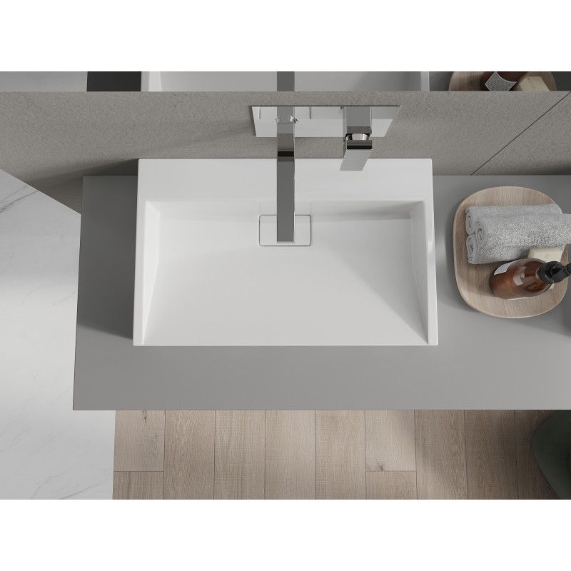 Bordmonteret vask i B/O-konglomerat Mexen Ava 60 x 38 cm hvid 1 stk.