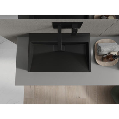 Bordmonteret vask i B/O-konglomerat Mexen Ava 60 x 38 cm sort 1 stk.