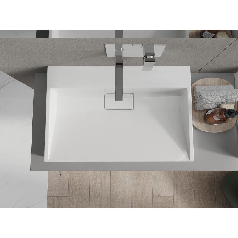 Bordmonteret vask i konglomerat B/O Mexen Ava 70 x 46 cm hvid 1 stk.