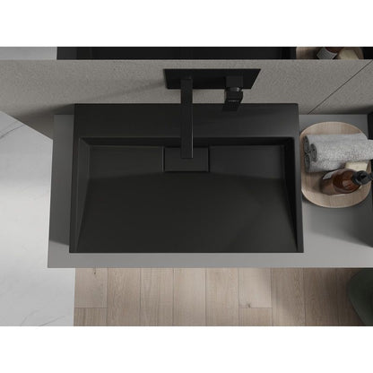 Bordmonteret vask i B/O konglomerat Mexen Ava 70 x 46 cm mat-sort 1 stk.