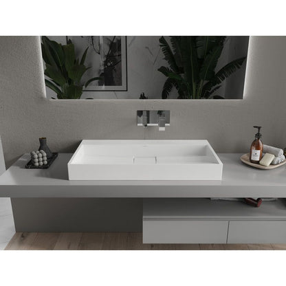 Bordmonteret vask i B/O-konglomerat Mexen Ava 90 x 46 cm hvid 1 stk.