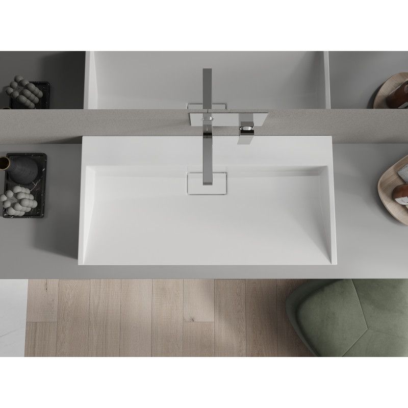 Bordmonteret vask i B/O-konglomerat Mexen Ava 90 x 46 cm hvid 1 stk.