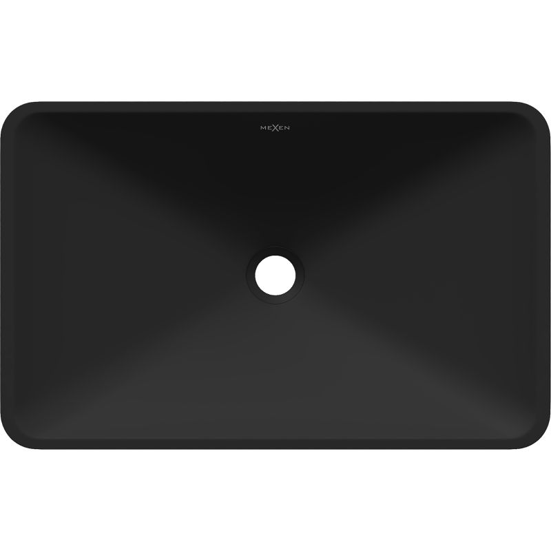 Bordmonteret vask i konglomerat Mexen Esper 60 x 38 cm sort 1 stk.