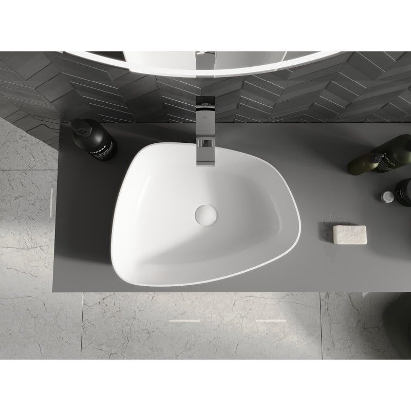 Bordmonteret vask i konglomerat Mexen Ono 51 x 39 cm hvid 1 stk.