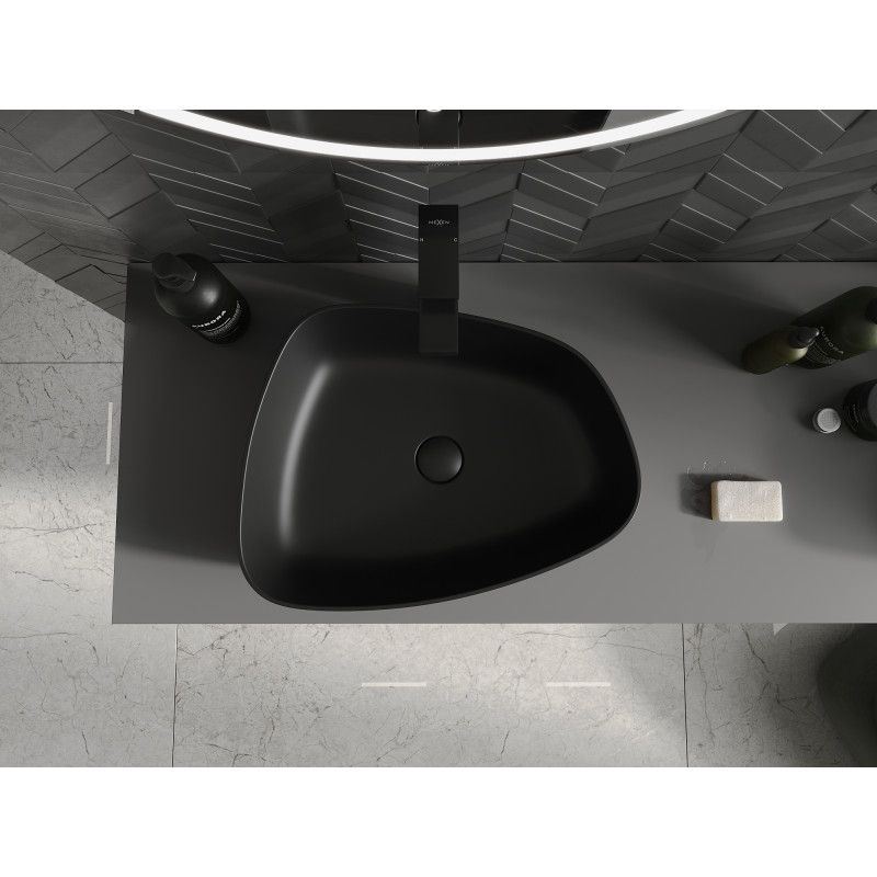 Mexen Ono bordmonteret vask i konglomerat 51 x 39 cm mat-sort 1 stk.