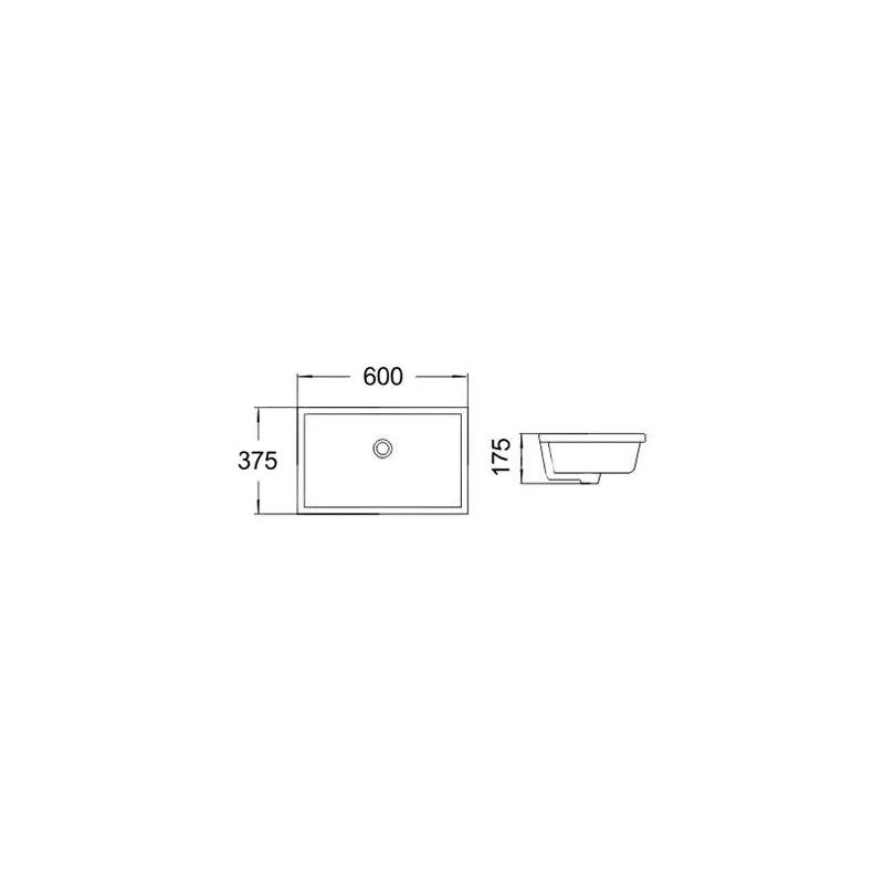 Mexen Venus underlimet vask hvid 60 x 37 cm 1 stk.